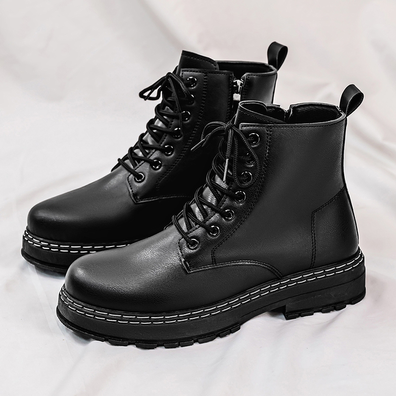 Sewing Garment - Bottes de moto en cuir verni