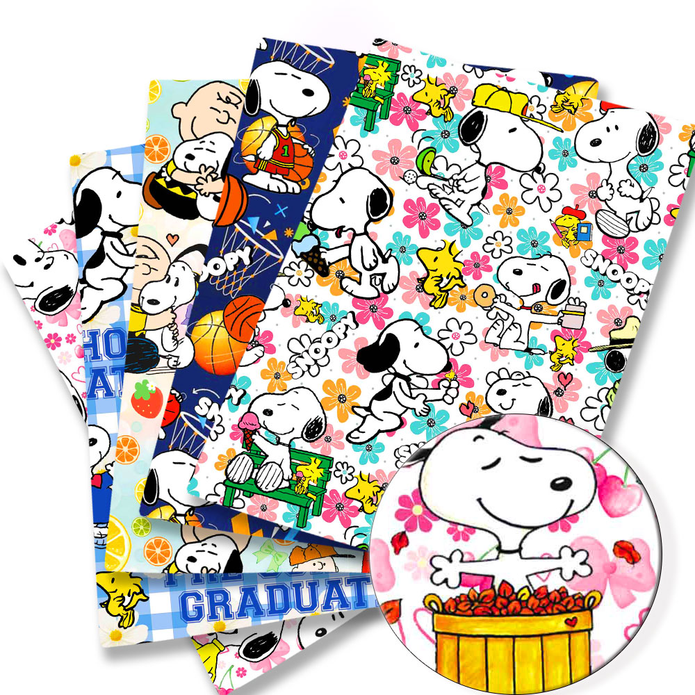 Textile For Sewing - Tissu TAKARA TOMY Snoopy 140x50CM, imprimé