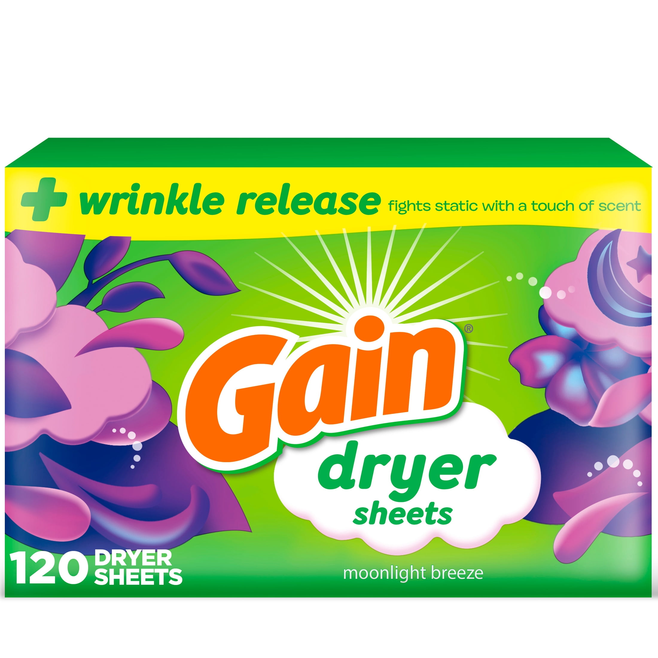 Fabric Softener Sheet - Feuilles assouplissantes pour sèche-linge Gain, parfum