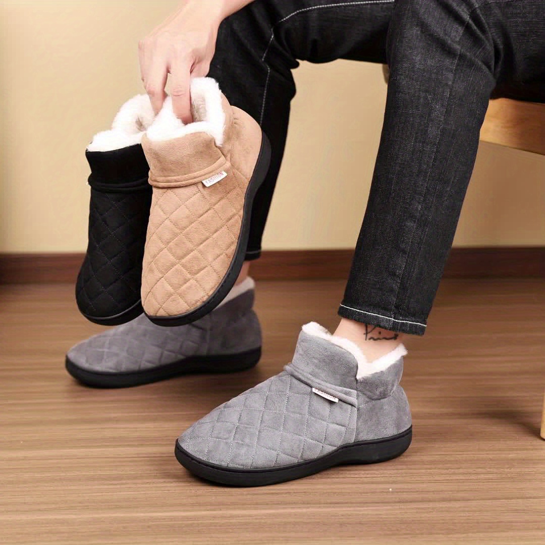 Sewing House - Chaussons d'hiver unisexes en coton doublés