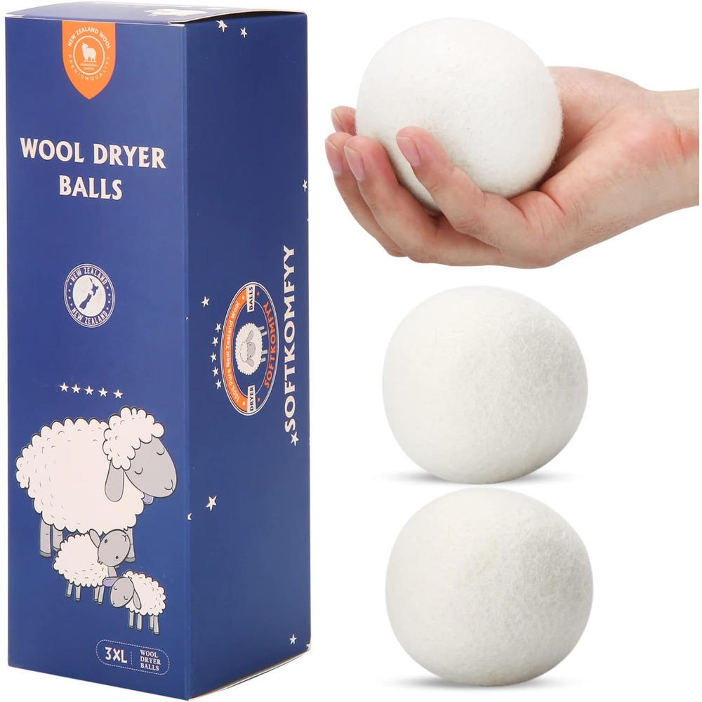 Fabric Softener Sheet - Boules de séchage en laine extra-larges