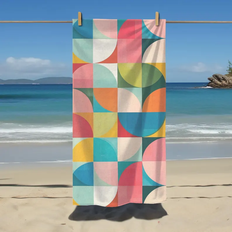 Serviette de plage géométrique - Century Textile & Sewing Supply By Owner avis et prix