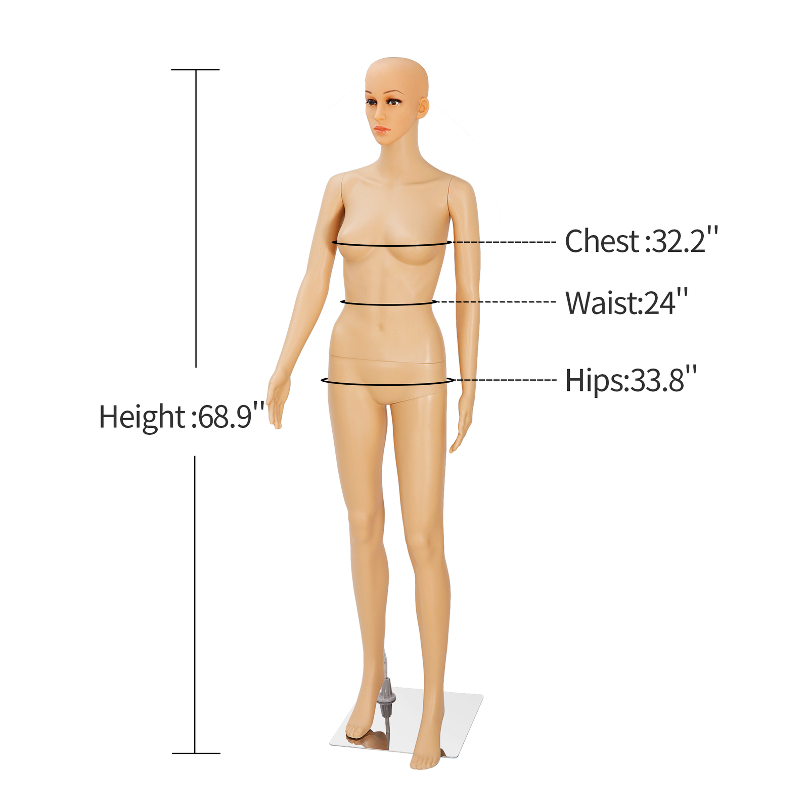 Mannequin femme réaliste en PP - Dress Form Mannequin avis et prix