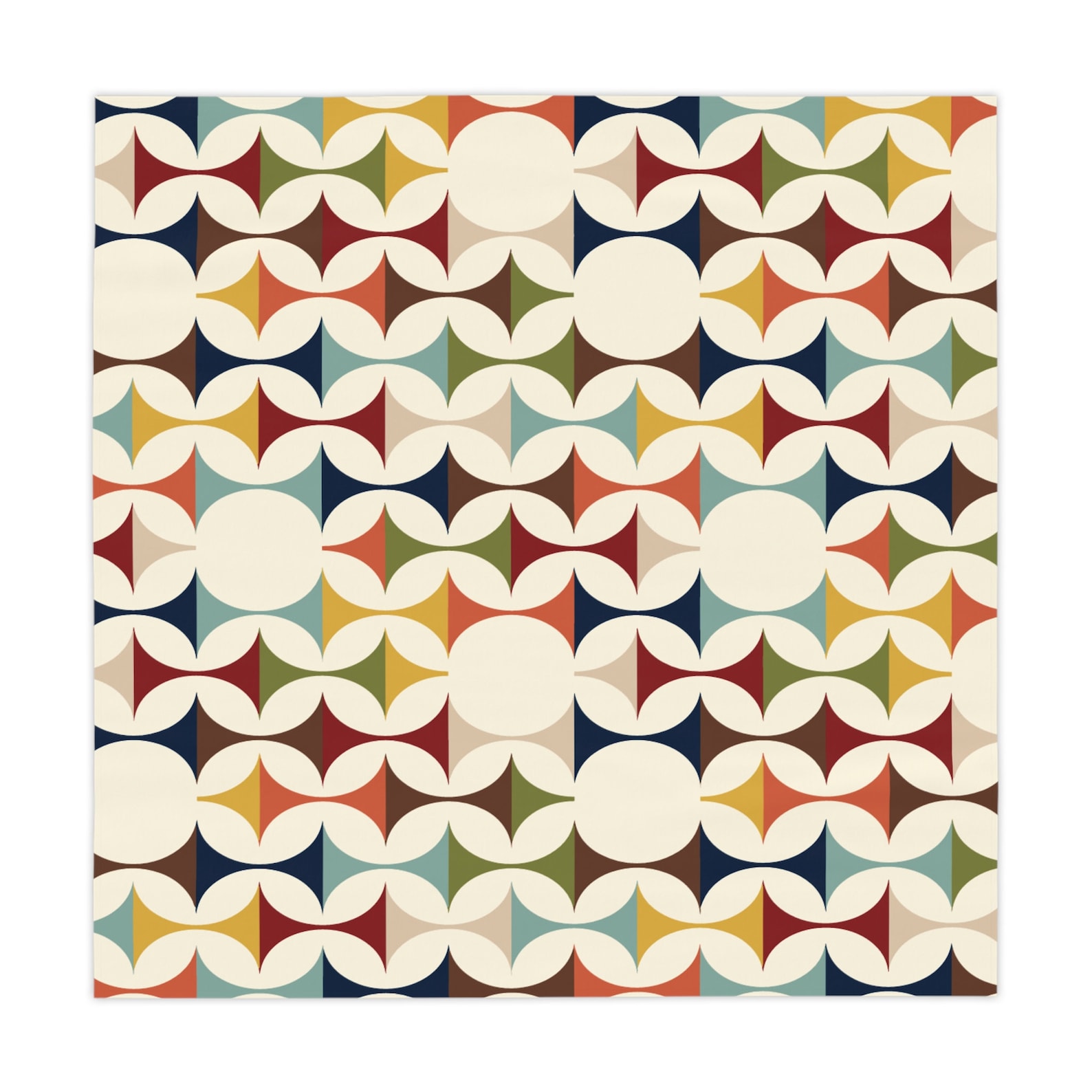 Nappe carrée géométrique rétro - Century Textile & Sewing Supply By Owner avis et prix