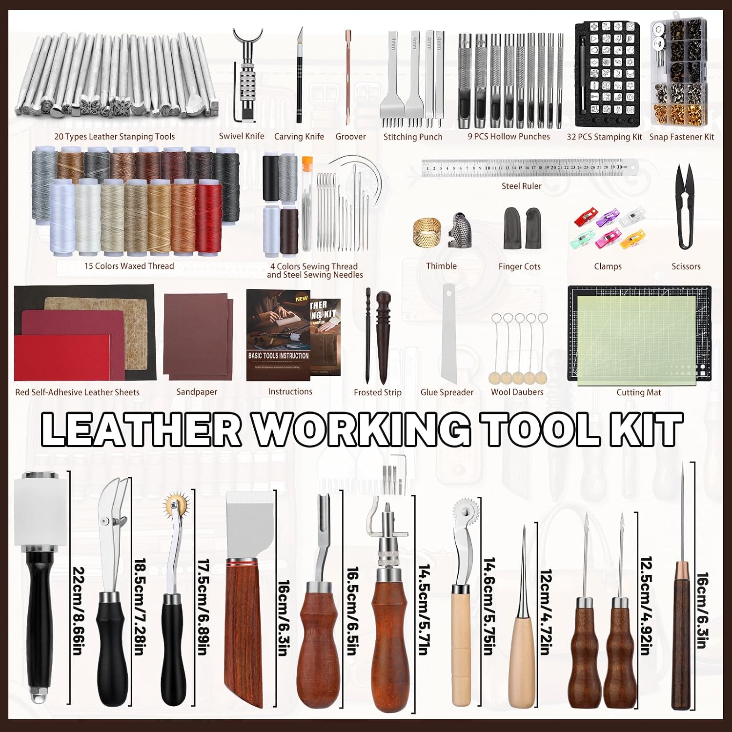 Kit de travail du cuir, outils - Sewing Kit avis et prix